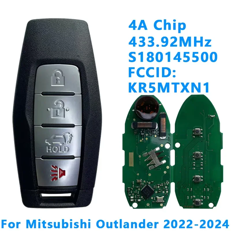С 180145500 Для Mitsubishi Outlander 2022 2023 2024 4A чип 433 МГц умный дистанционный автомобильный