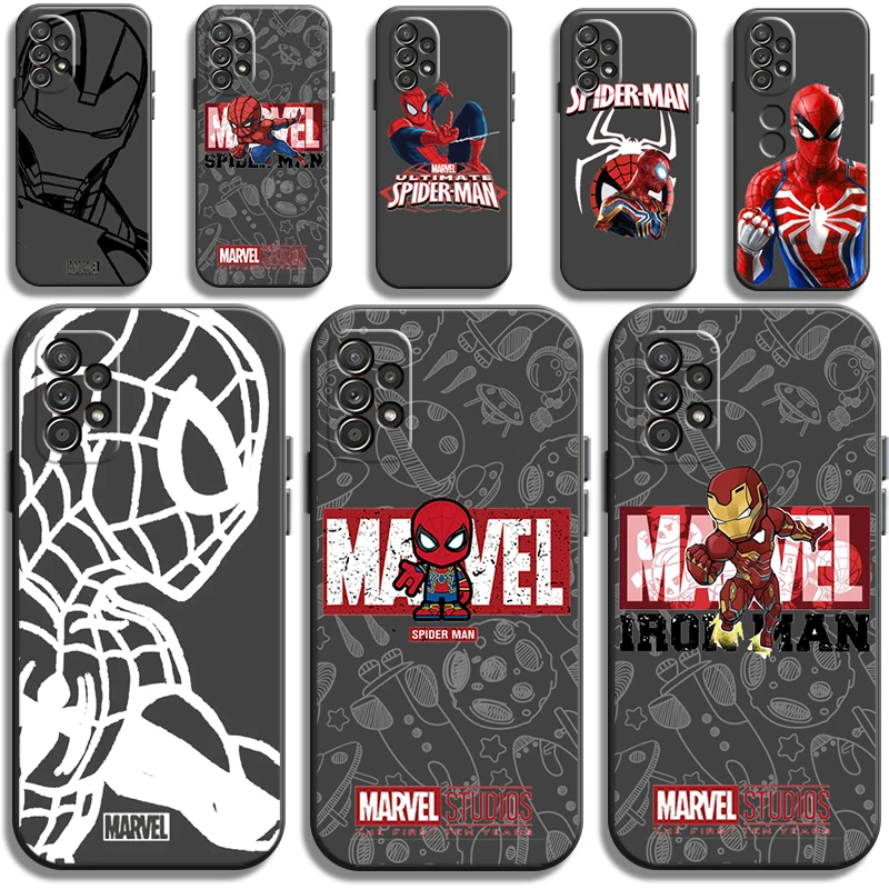 

Marvel Lron Spiderman Phone Cases For Samsung Galaxy S21 UItra S20 Lite S8 Plus S9 Plus S10 S10E S10 Lite M11 M12 Coque