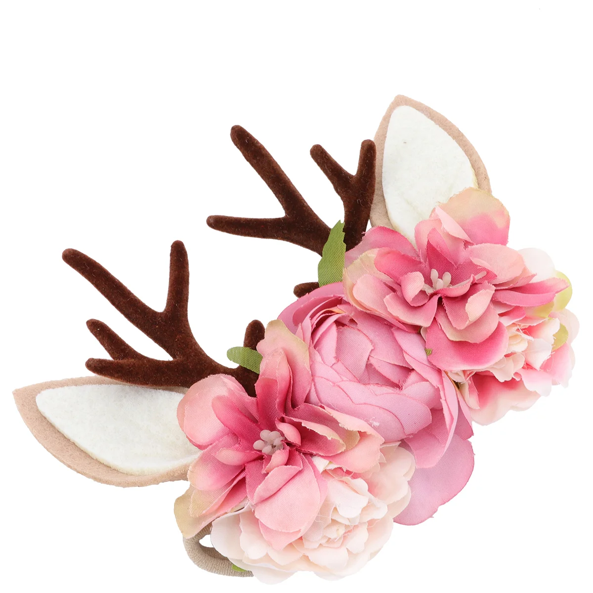 

Headband Hair Flower Floral Antler Wreath Christmas Band Hoop Children Baby Reindeer Ears Party Headwear Headdress Kid Fawn Horn