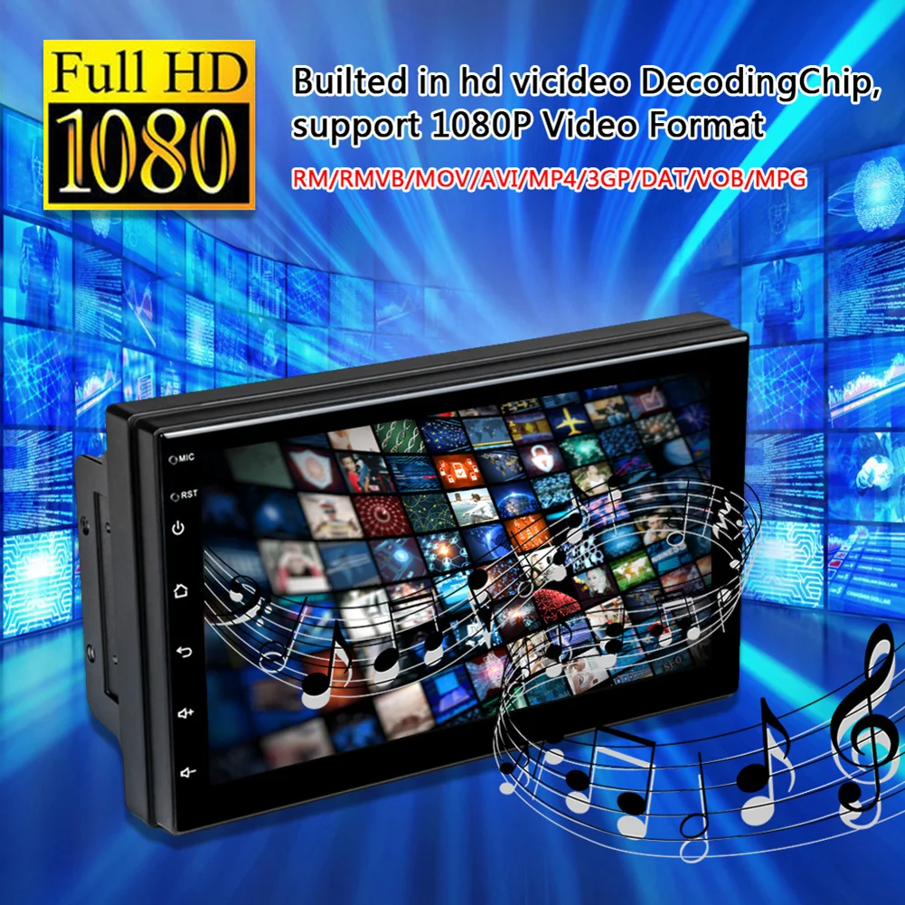 Автомагнитола с сенсорным экраном 7 дюймов стерео-система поддержкой Bluetooth 2