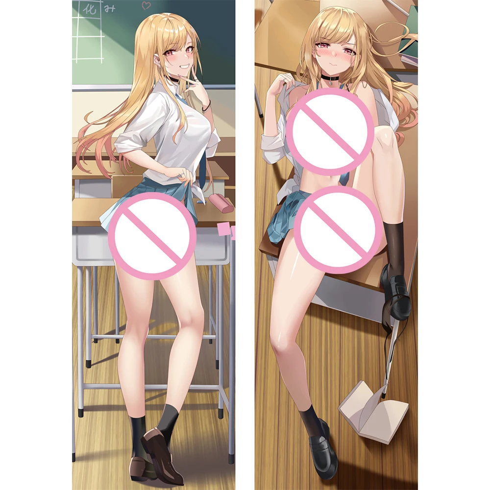 

Kitagawa Marin Cos Name Dakimakura Anime My Dress-Up Darling Pillow Case Double Sided Cosplay Pillow Cover Otaku Gifts