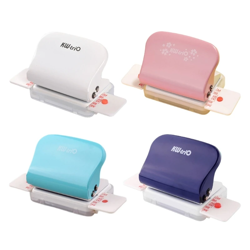 

6-Hole Puncher with Alignment Guide Chip Tray for Binding File Photo DIY Albums