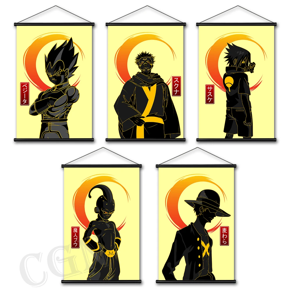 

NARUTO Posters HD One Piece Pinted Jujutsu Kaisen Canvas Wall Artwork Painting Hanging Scrolls Modular Picture Home Room Decor
