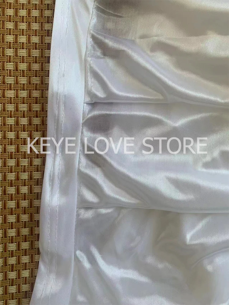 Юбки для стола из ледяного шелка свадебная юбка скатерти покрытие сцена белый