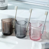 cute couple brushing cups mouth cup bathroom cup travel wash cup transparent acrylic toothbrushing cup colored