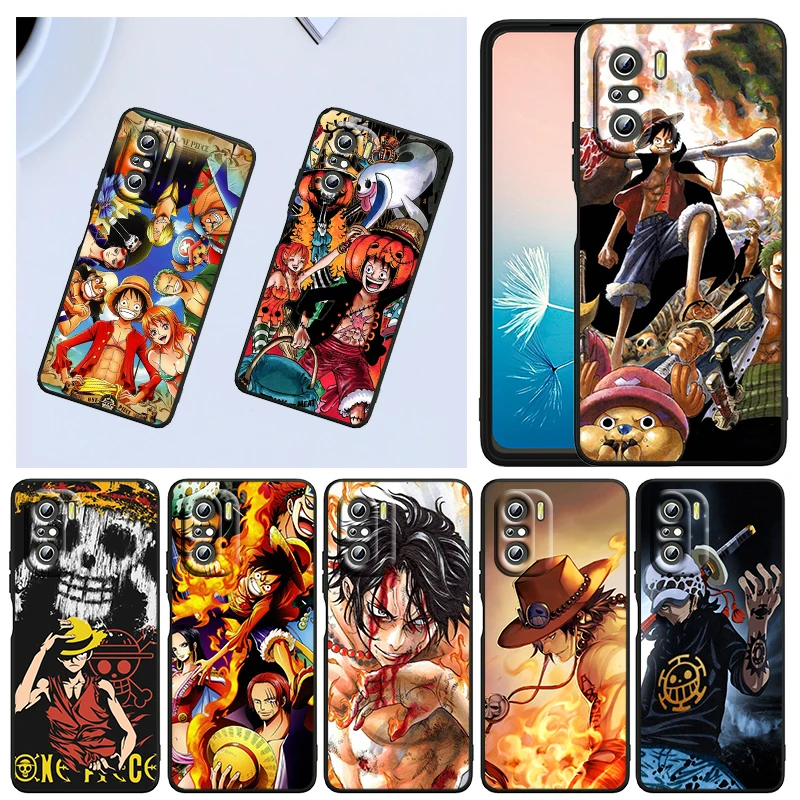 

Hot Anime One Piece Luffy For Xiaomi Redmi K40 Gaming K30 9i 9T 9A 9C 9 8A 8 GO S2 6 6A 5A 5 Pro Prime Black Capa Phone Case