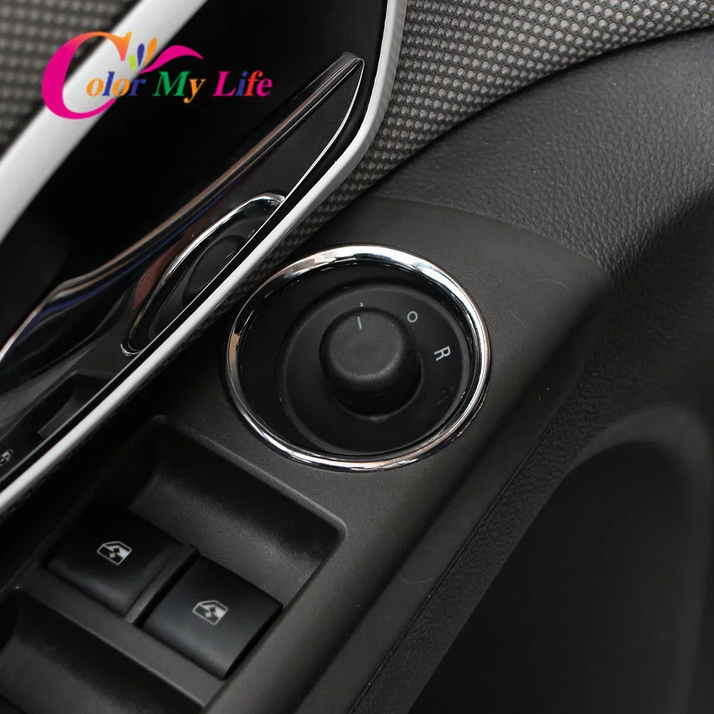 ABS хромированная панель регулировки зеркала заднего вида, круглая накладка, наклейка для Chevrolet Cruze Sedan Hatchback 2009-2014 аксессуары