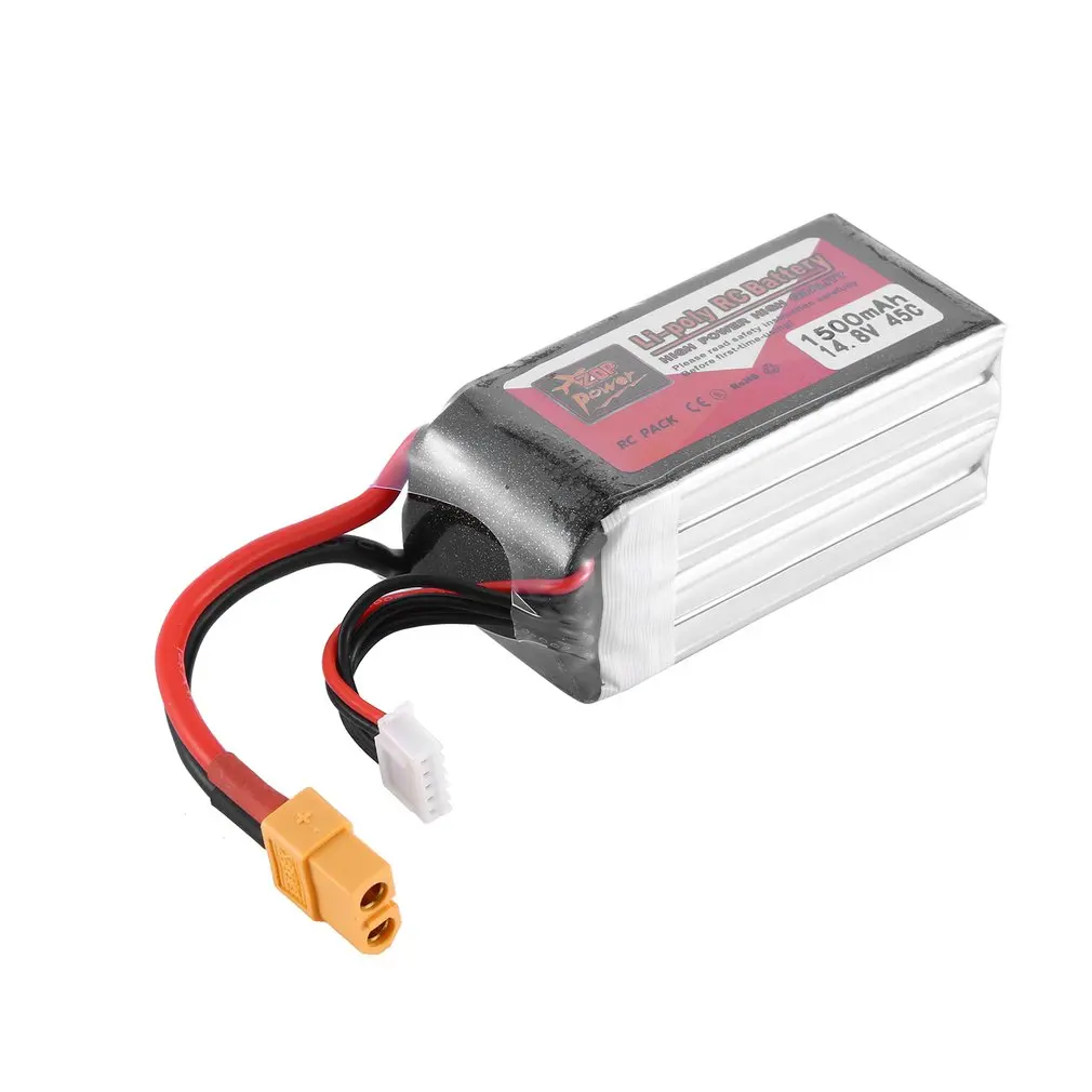 

Батарея аккумуляторная ZOP Power 14,8 в, 45C, 1500 мАч, XT60, NX3565