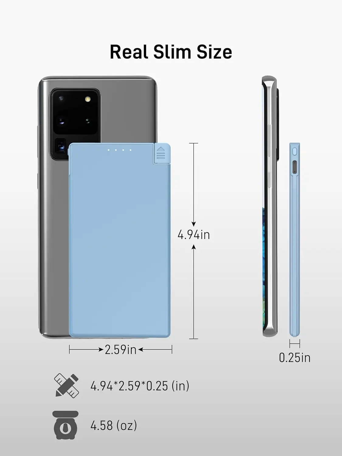 Auskang 5000 мАч USB C портативное зарядное устройство со встроенным кабелем для