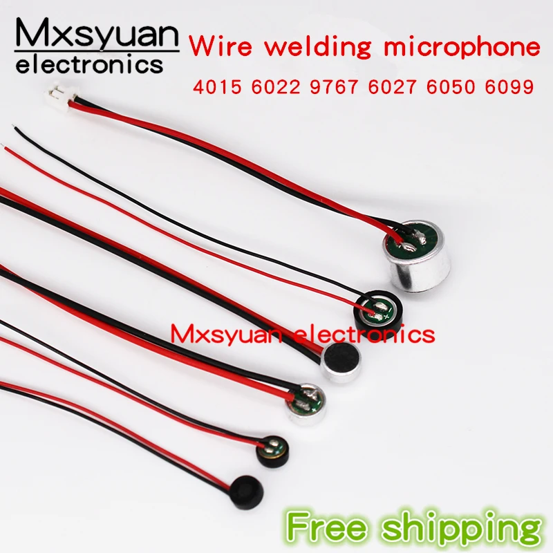 

100PCS/LOT Microphone cord 4015 9767 6027 6022 electret microphone microphone pickup microphone