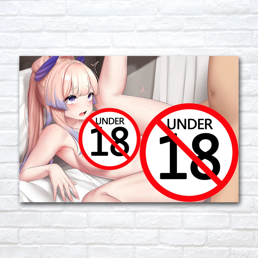 Постеры и принты на холсте с изображением сексуальной обнаженной девушки из аниме, Настенная картина для спальни и гостиной, картина для украшения