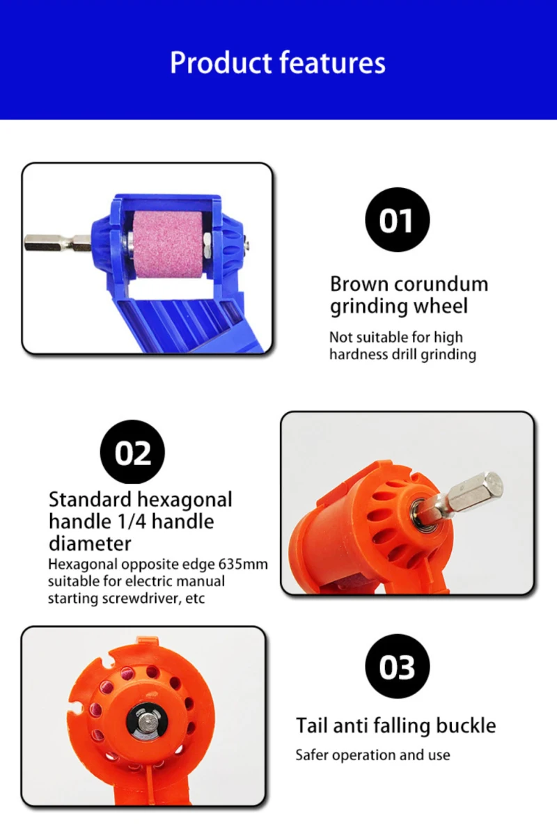 1 комплект портативная точилка для сверл корундовый шлифовальный круг