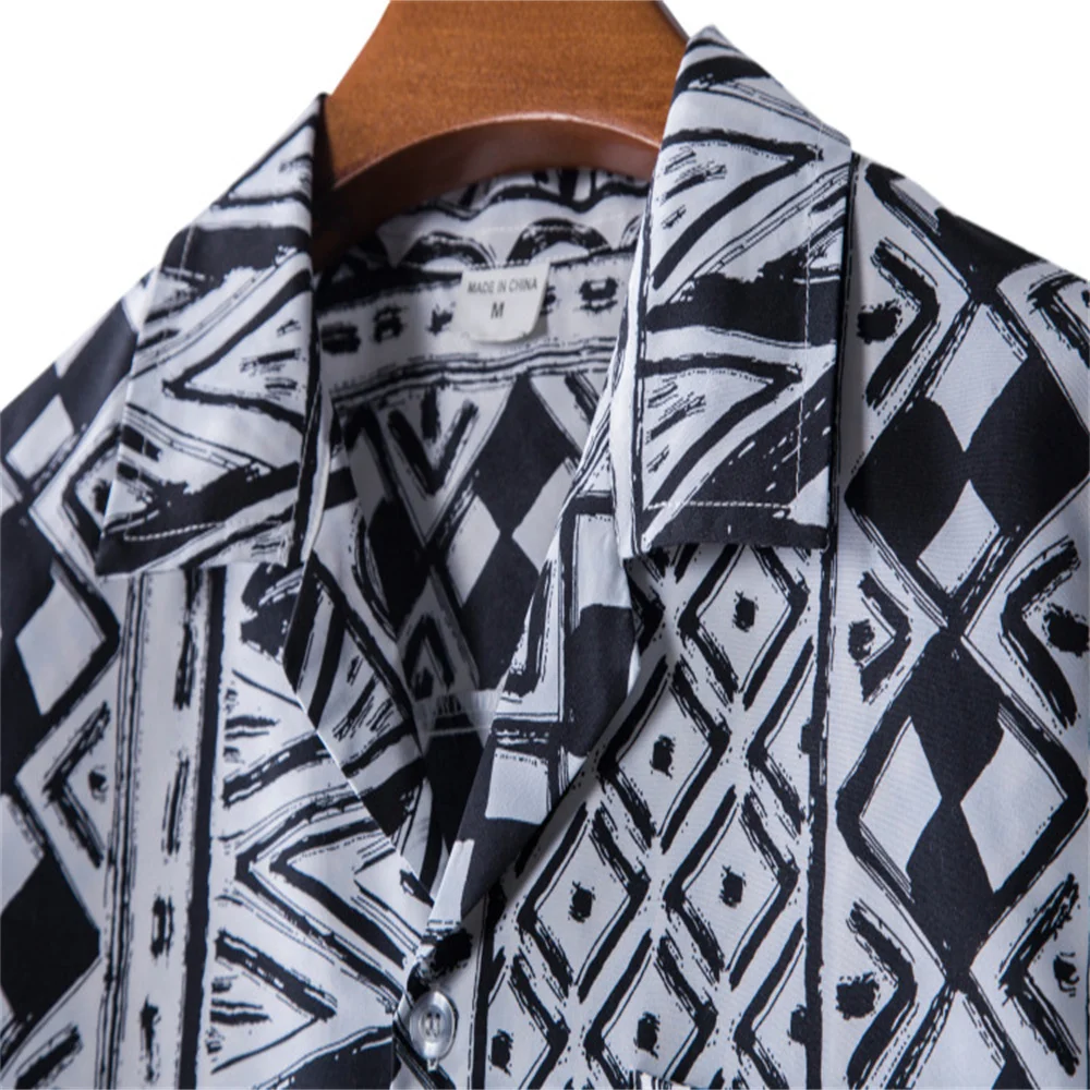 Summer Hawaiian Shirts Men's Top Beach Fashion Casual Short Sleeve Loose Comfortable Breathable Blouses
