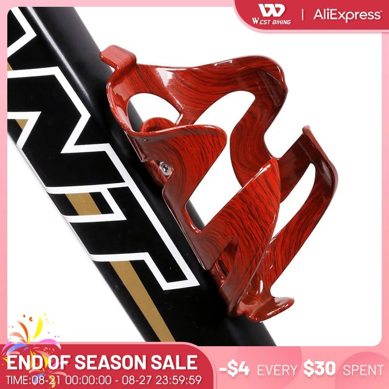 

WEST BIKING Bike Lightweight Carbon Bottle Cage Bicycle Vintage Brown Water Bottle Cage Holder Cycling Fiber Bottle Holder Cages