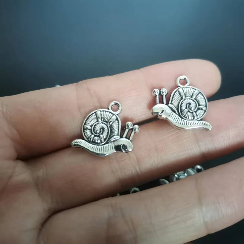 Винтажные Подвески в виде улитки из серебра и цинкового сплава 20 шт./партия 17x18 мм