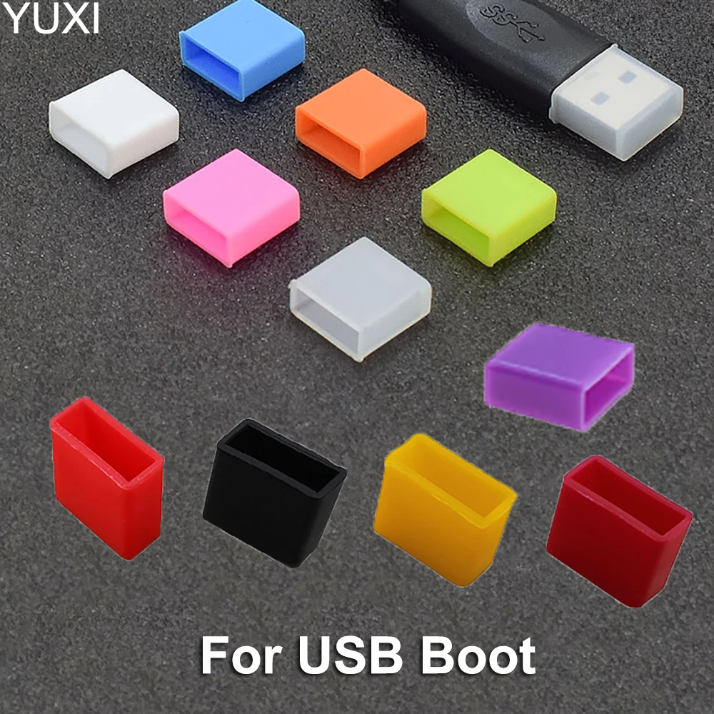 

YUXI 10Pc USB Male Dust Cover Silicone Anti-Dust Plug Stopper Cap Cover Protector Lid Consumer Data Line Cable Stopper