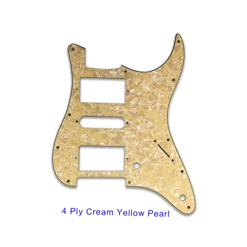 Quality Electric Guitar Pickguard Scratch Plate HSH PAF Humbucker Coil For USA Mexico Fd Strat With 2 Control Holes