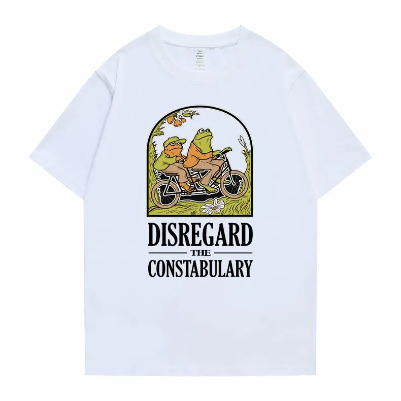 

Funny Frog Disregard The Constabulary Tshirt Men's Hip Hop Loose Streetwear Men Women Fashion Pure Cotton Short Sleeve T-shirts