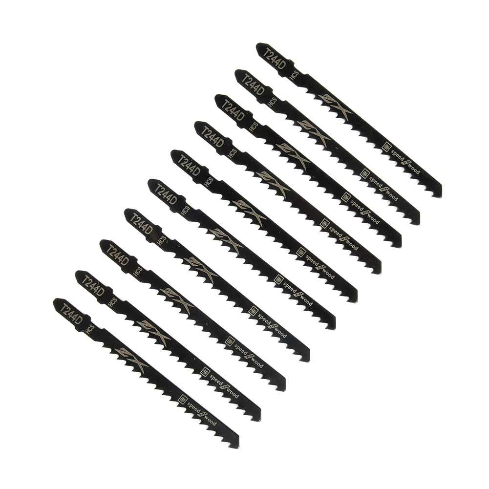 

10Pcs HCS Jig Saw Blades T244D Speed Wood Board Plastic Cutting Ferramentas Herramientas De Mano Woodworking Tools El Aletleri