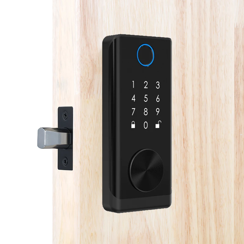 Скидка Замок дверной со встроенным датчиком отпечатков пальцев YiHESZ TTLOCK/TUYA, автоматический замок с Bluetooth, паролем, IC-картой, Умный Замок с защелкой