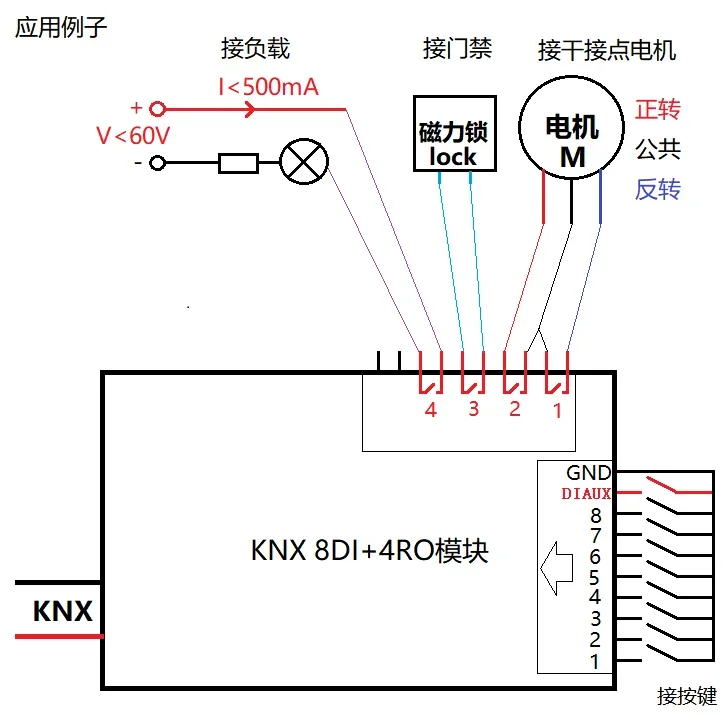 Модуль вывода сухого контакта KNX H8I4R сухой контактный двигатель занавес