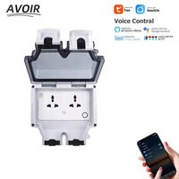 avoir universal electrical sockets tuya wifi waterproof socket cover ip66 outdoor wall power outlets smart home appliance 220v