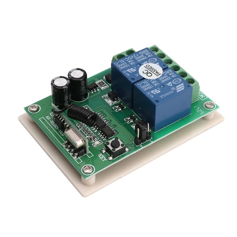 433 МГц 12 В 2-канальный радиочастотный беспроводной переключатель дистанционного