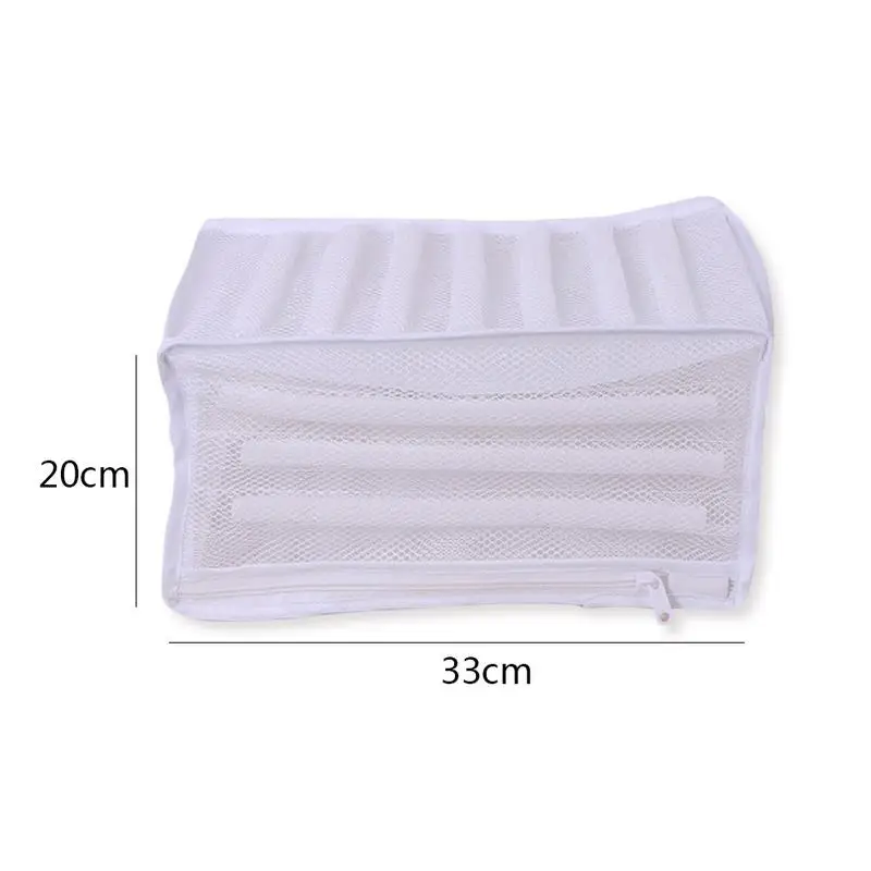 White Mesh Laundry Wash Bag Sneaker Shoes Dryer Washing Bag Home Organizer Mesh Laundry Clothes Bag images - 6