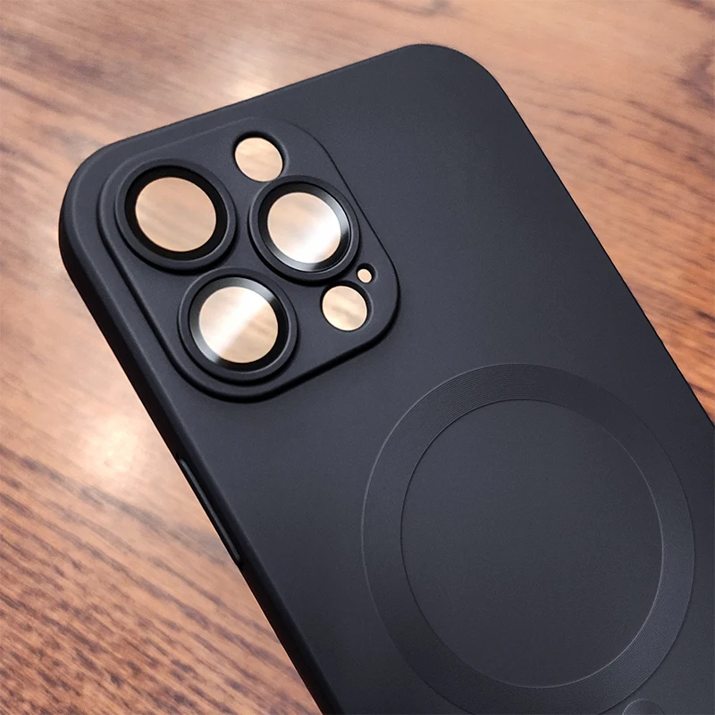 Original For Magsafe Magnetic Wireless Charging Case For iPhone 13 11 12 14 Pro Max Plus Matte Silicone Cases Accessories Cover
