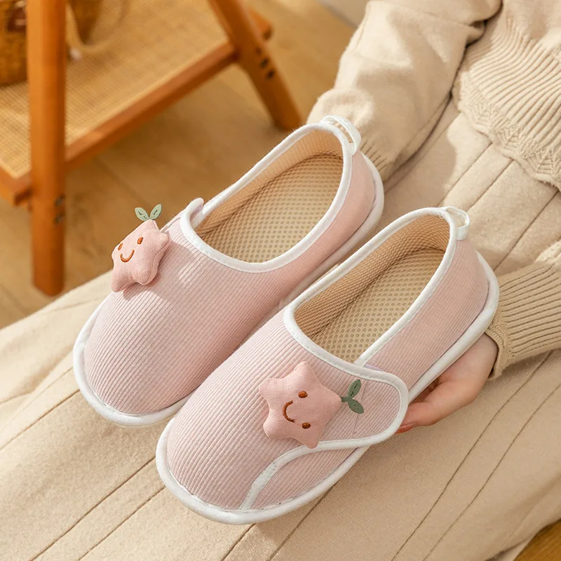 Новая мягкая и дышащая женская домашняя обувь на плоской подошве тапочки женские