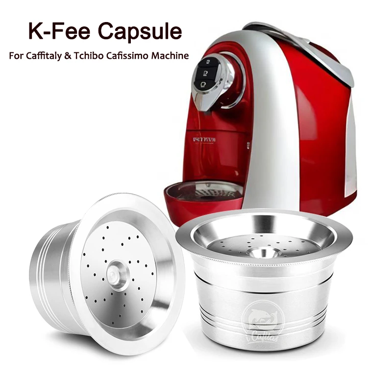 

ICafilas для K Fee и Caffitaly, фильтр для темпера, экологически чистый, нержавеющая сталь, многоразовые капсулы для кофе, подходит для машины Tchibo