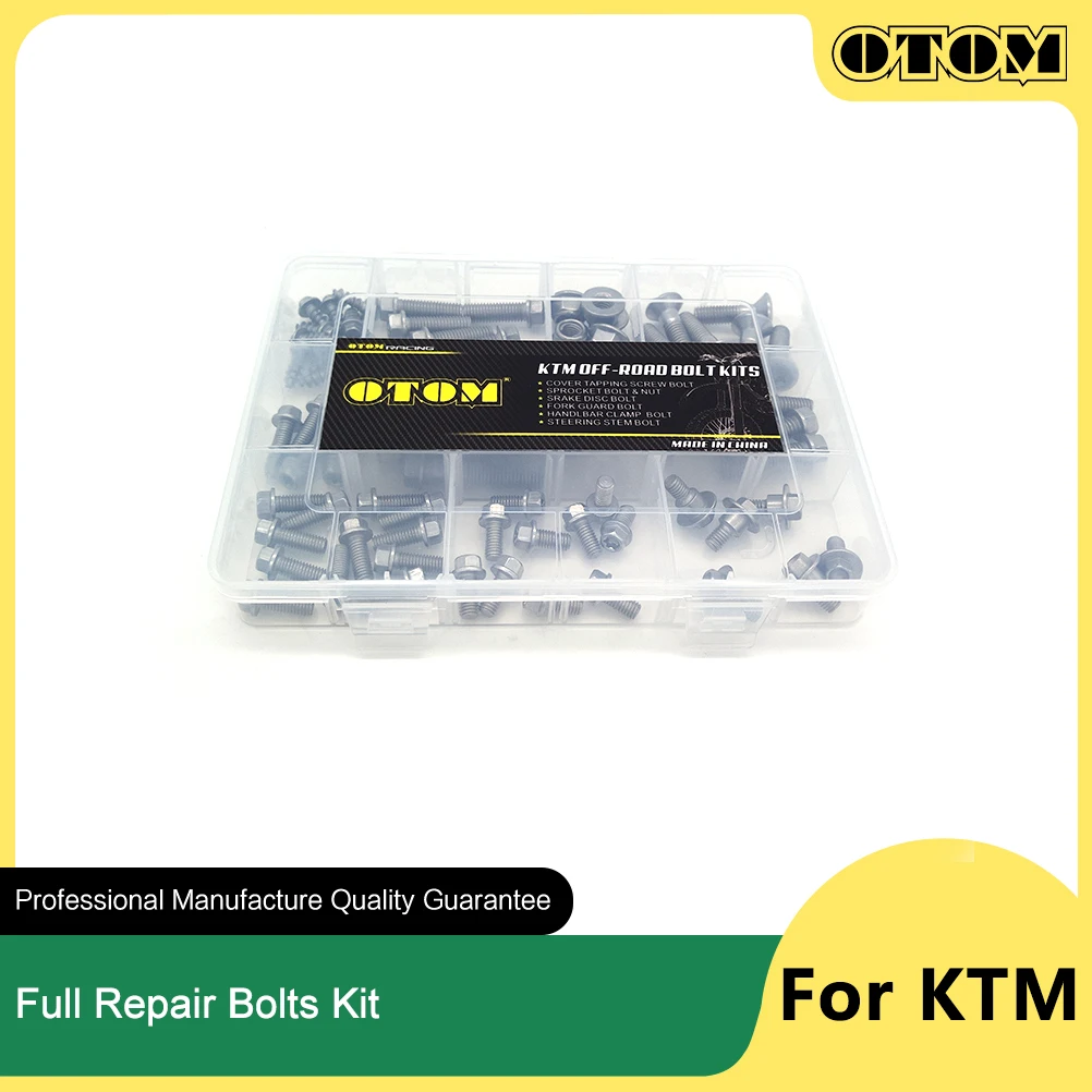 

Набор болтов для мотоцикла OTOM M6 M8, полностью ремонтные винты, гайка с цинковым покрытием и никелевым покрытием, тормозной диск, звездочка, зажим для руля для KTM EXC EXCF