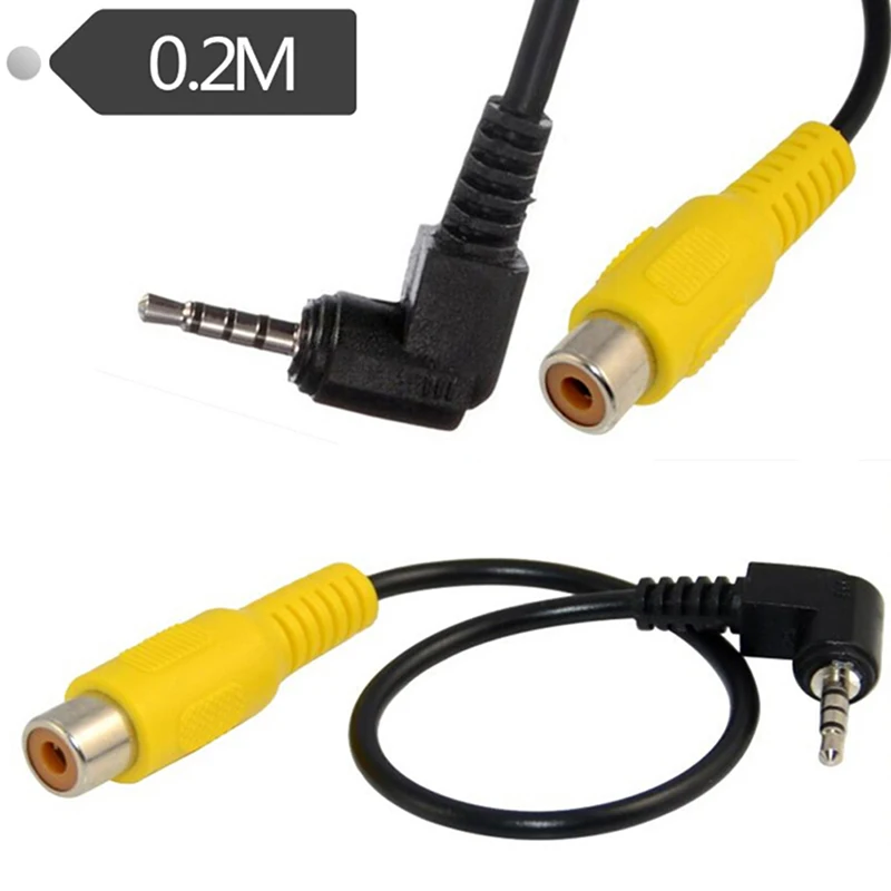 

1Pc 2.5mm AV-in Converter Video Cable Stereo Male Plug To RCA Female Adapter