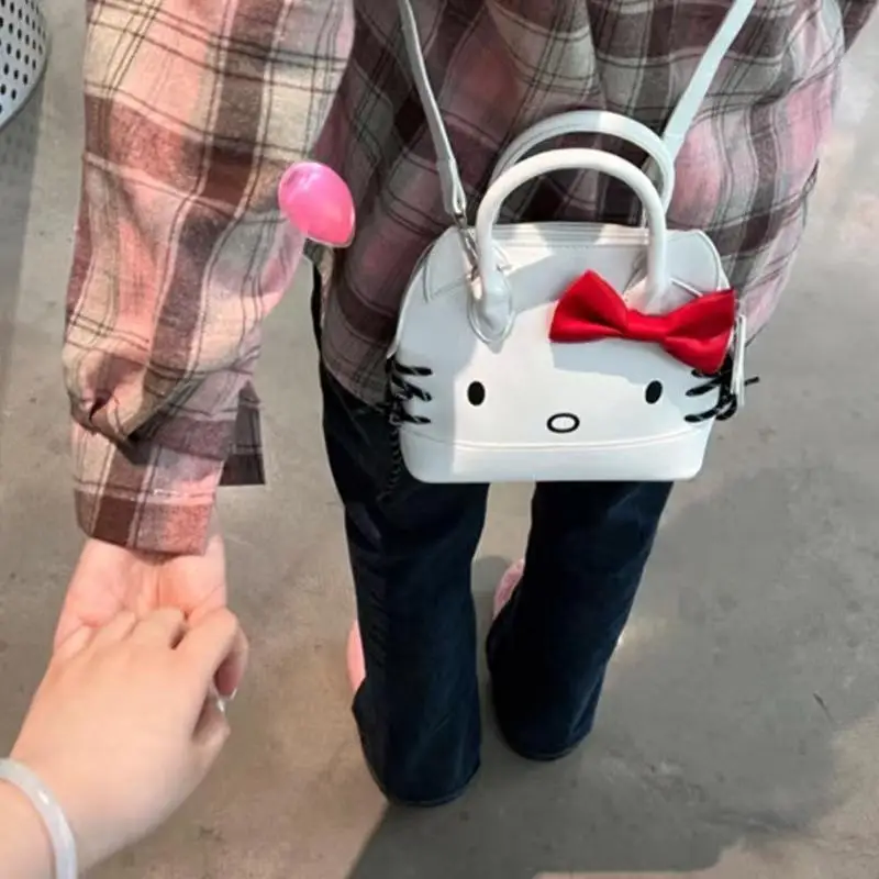 

19 см Sanrioed Kawaii мультфильм аниме Hello Kittys новая милая и крутая популярная сумка-мессенджер для девушек симпатичная сумка в форме банта