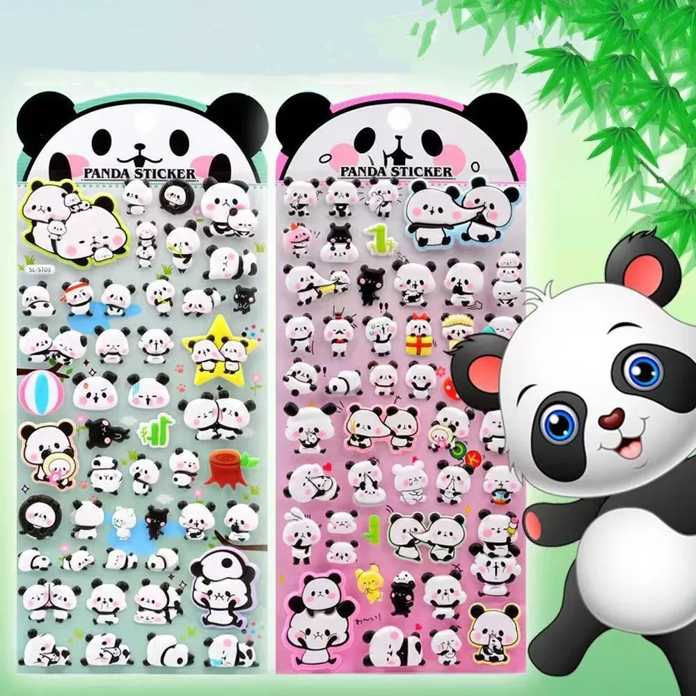 

1 Sheet 3D Puffy Animal Stickers Kids Children Cute Kawaii Panda Sticker Toys Decoration for Stationery Scrapbooking Laptop