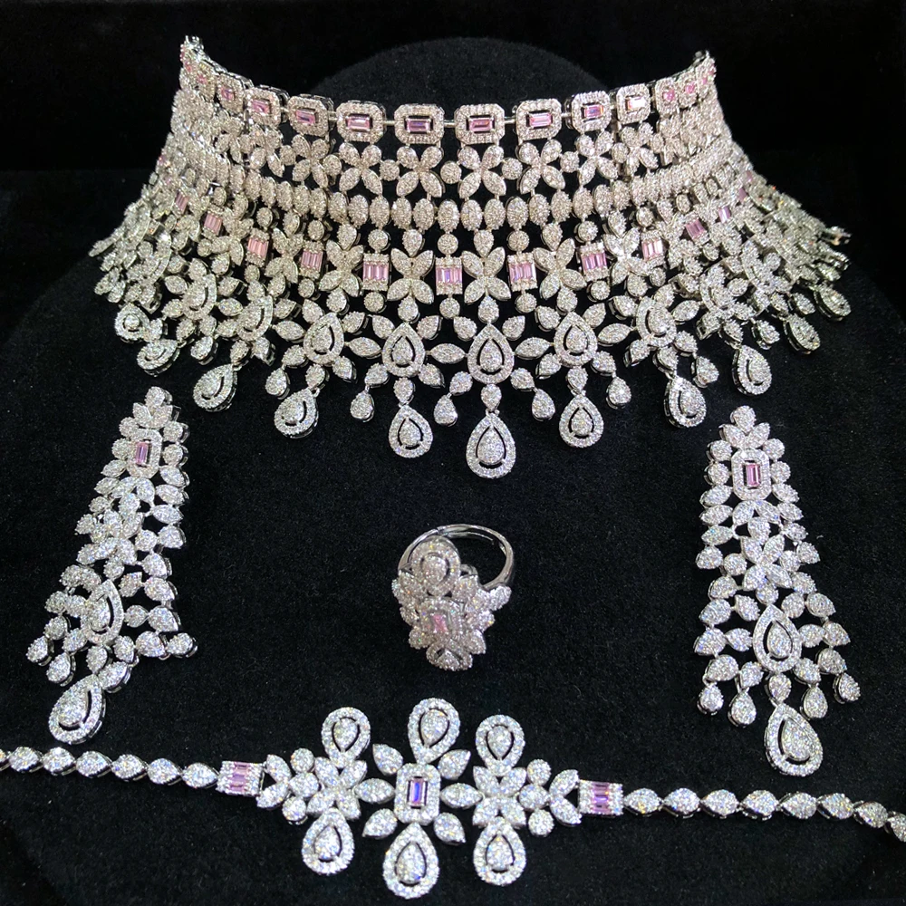 GODKI Роскошные комплекты африканских украшений с перьями и листьями ожерелье