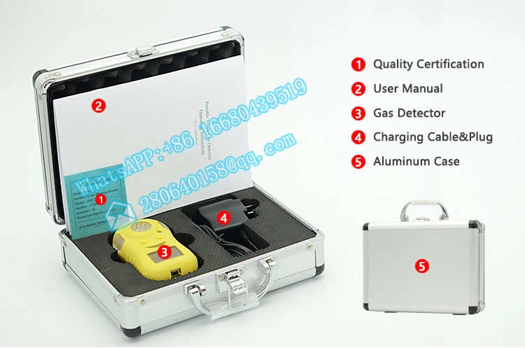 CE ATEX Portable CH4 LPG LEL gas analyzer combustible gas - detector enlarge