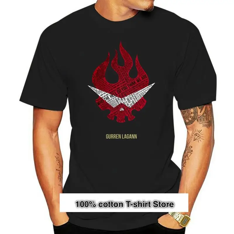 

Camiseta Gurren Lagann для мужчин, Camisetas с индивидуальным принтом высокого качества, camisetas Hipster