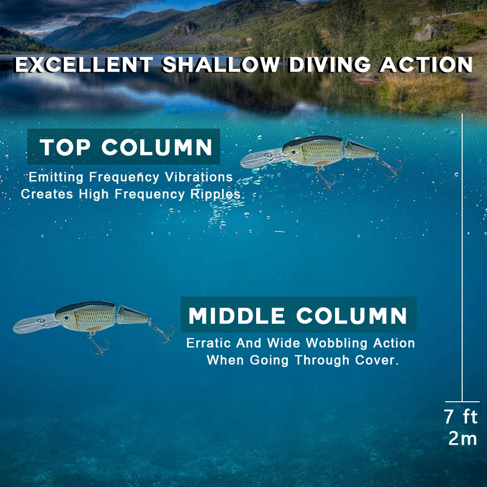 VTAVTA Двухсегментные рыболовные приманки 105 мм 15 г Плавающий малорослый искусственный корм для щук аксессуары.