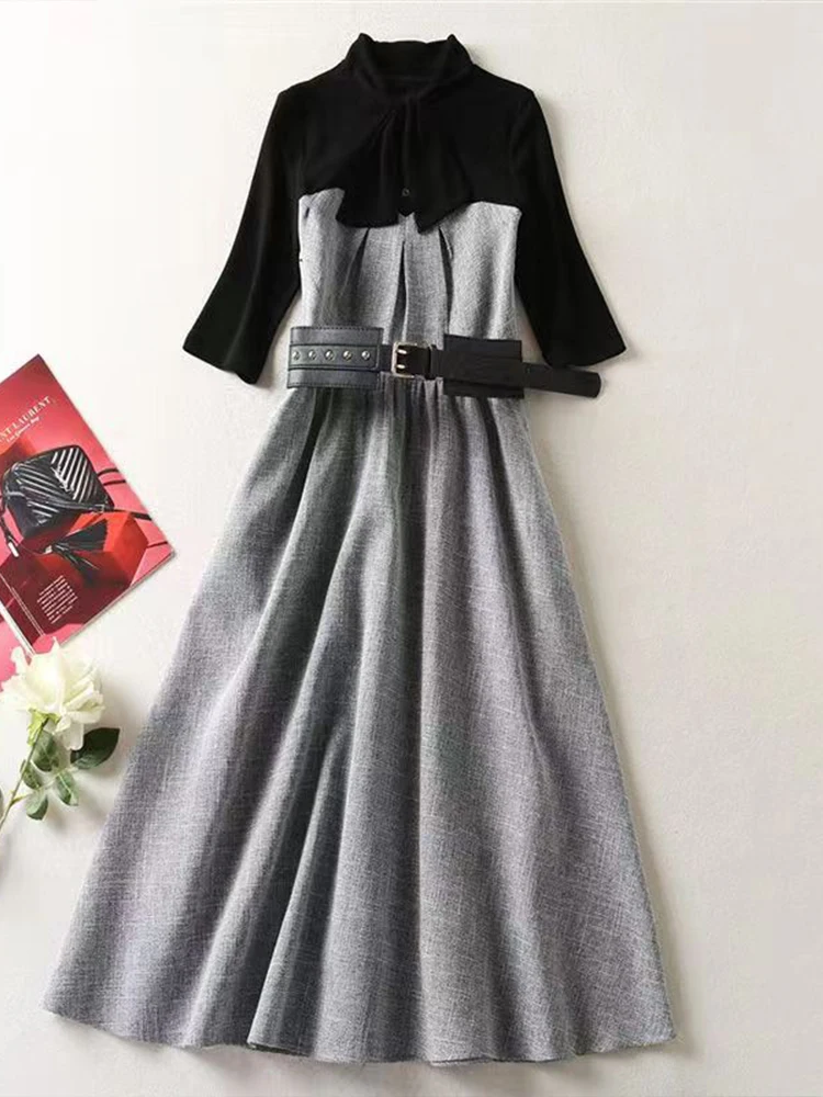 

Высококачественное винтажное платье 2023 корейская модная женская одежда