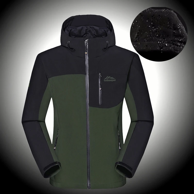 

Куртка Softshell мужская, зимнее пальто, дышащая водонепроницаемая тактическая куртка, уличное теплое пальто с капюшоном для охоты, походные армейские куртки