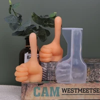 thumbs up gesture silicone candle mold for diy aromatherapy candle plaster ornaments soap epoxy resin mould handicrafts making
