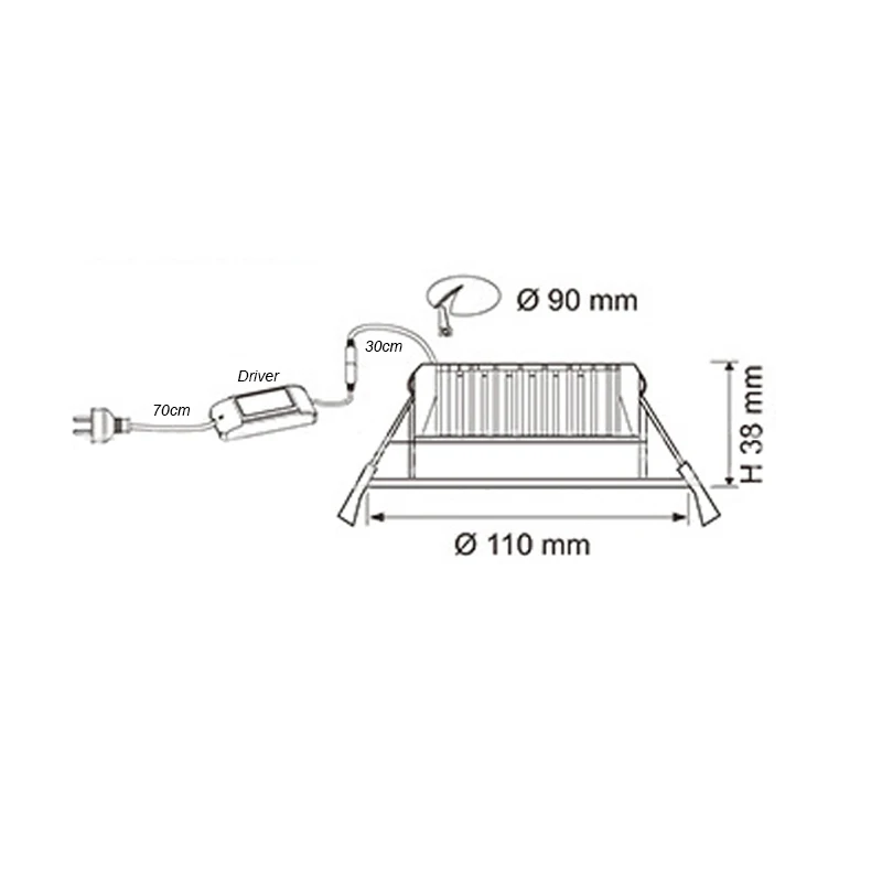 LED Anti-glare Ceiling Downlight Three-tone