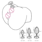 Анальная пробка из нержавеющей стали, ажурная Анальная пробка, стимулятор, унисекс, вставка стопора, Анальный расширитель 3 размера, анальные секс-игрушки для мужчинженщин, мужчингеев