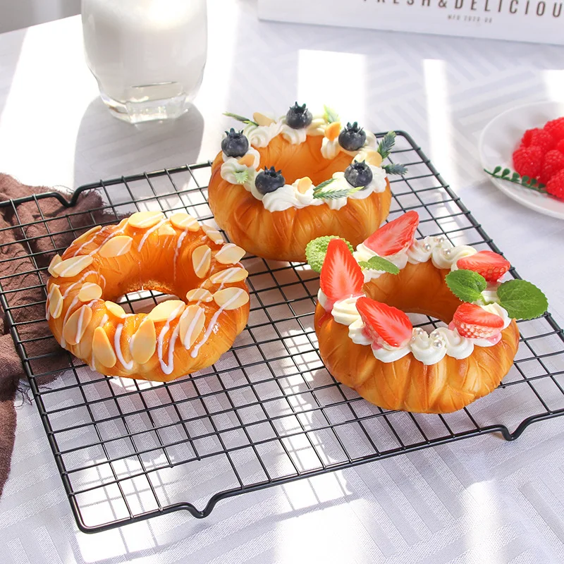 

Simulation fruit cake food model decoration decoration bread donut baking photography props