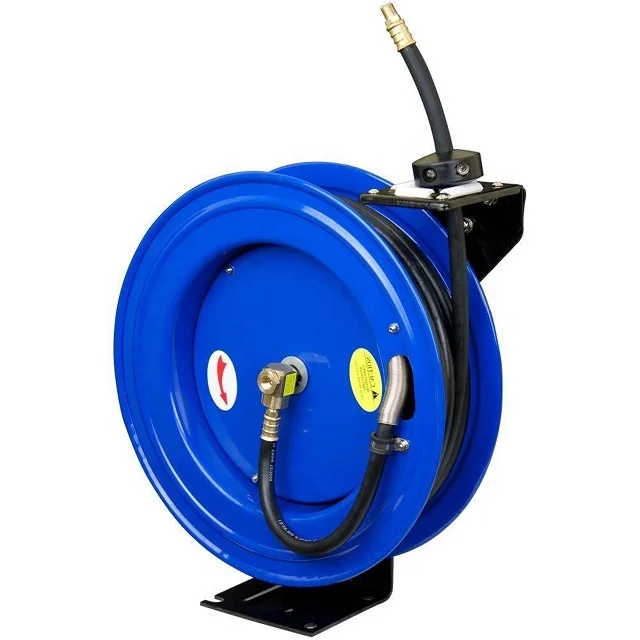 Portable stainless steel metal reel/High Pressure Water Air Retractable Garden Hose Reel