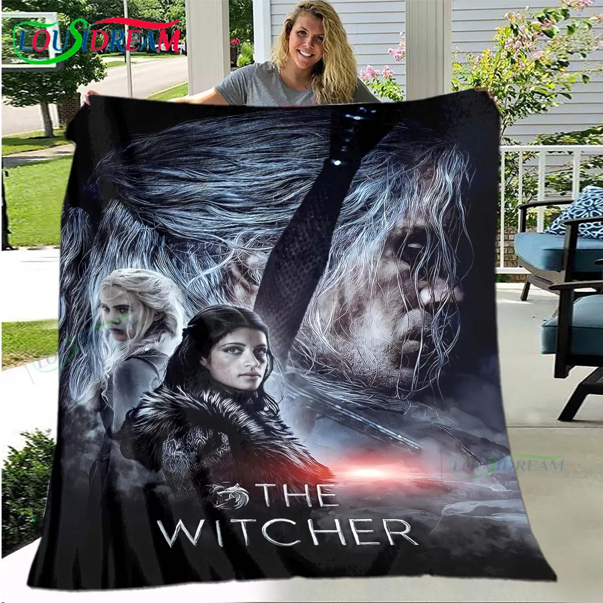 Мягкое одеяло W-Witcher для спорта гостиной спальни дивана кровати подарок