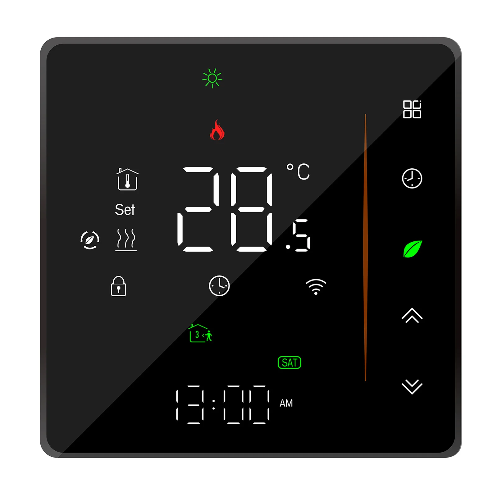 

Умный термостат для контроля температуры, Wi-Fi, совместим с Google Home, для водонагревателя, с сенсорным управлением, с мобильным приложением и го...