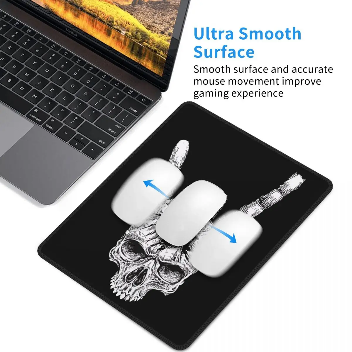 Коврик для мыши из тяжелого металла 1960s Рок-ролл Музыка ноутбука коврик с