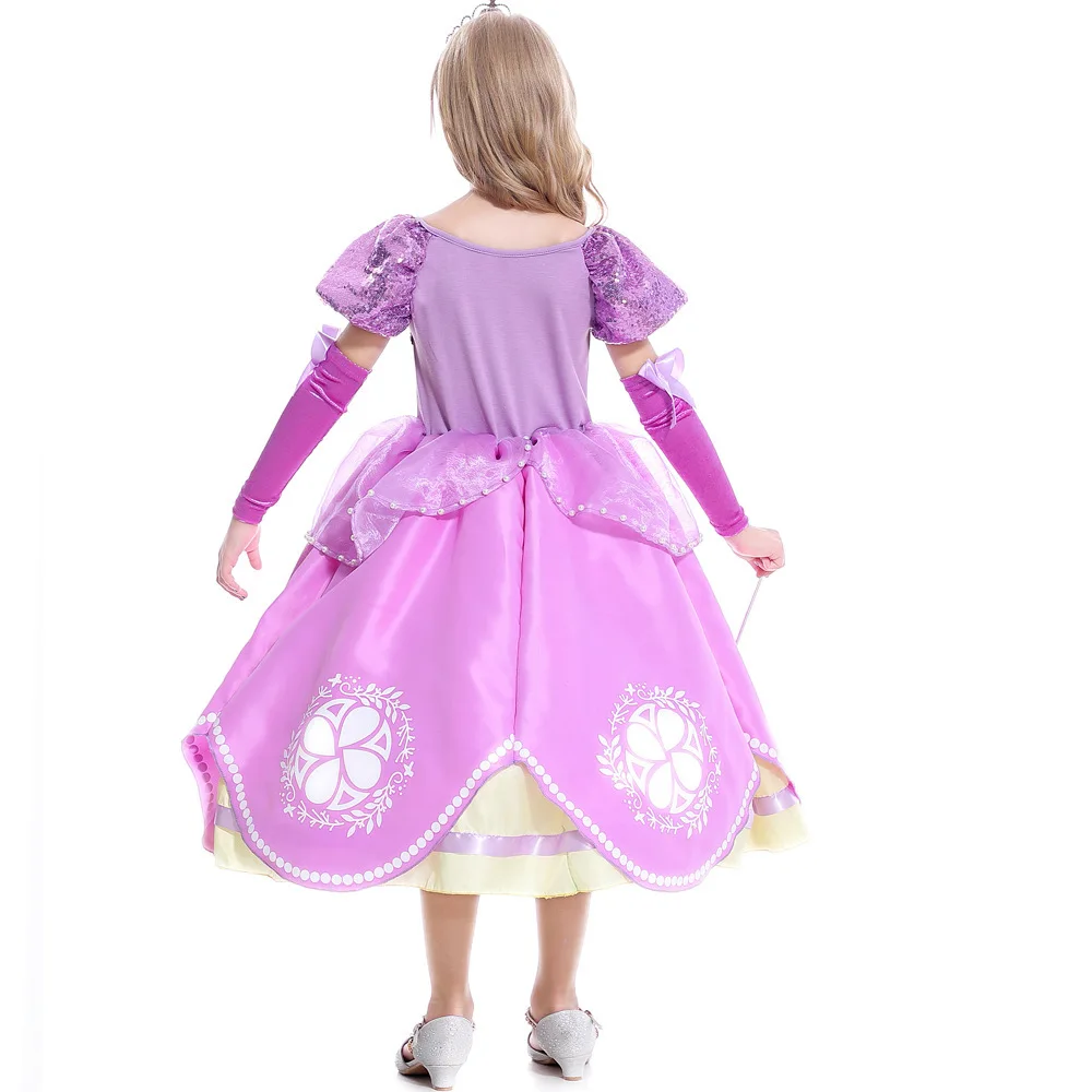 Высококачественный длинный костюм принцессы из мультфильма для косплея